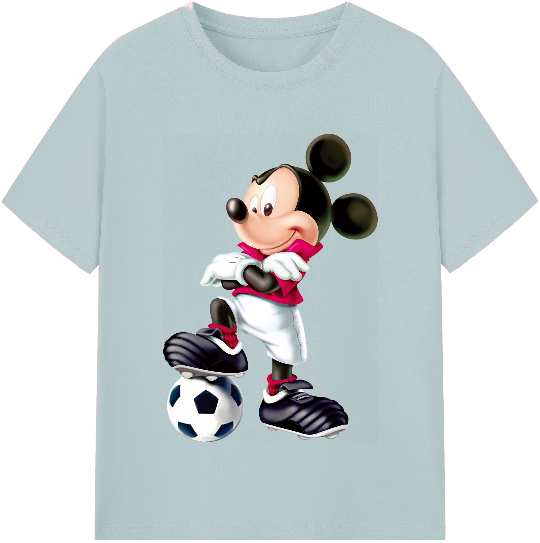 （画像用） ミッキーマウス Mickey Mouse 綿100％半袖Tシャツ（フロントプリント）
